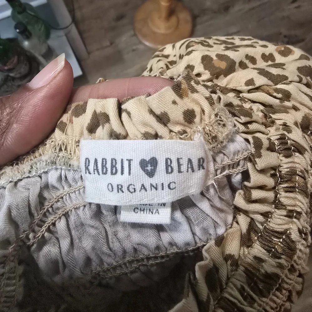 Rabbit + Organic Smocked Leopard Print Girl's Dress - 3T